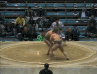 相撲で一本背負い